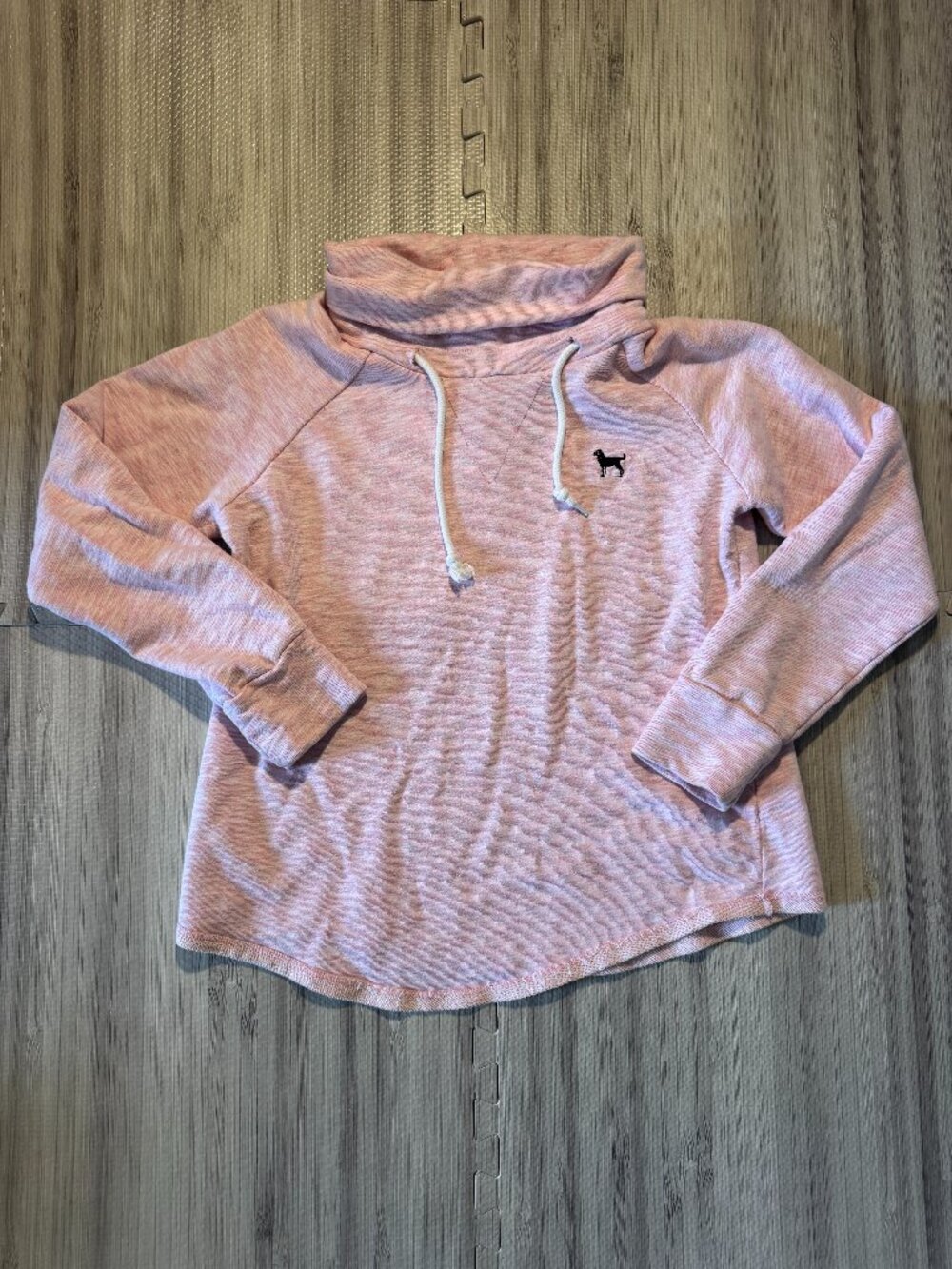 The Black Dog Women's Pink Cowl Neck Sweatshirt